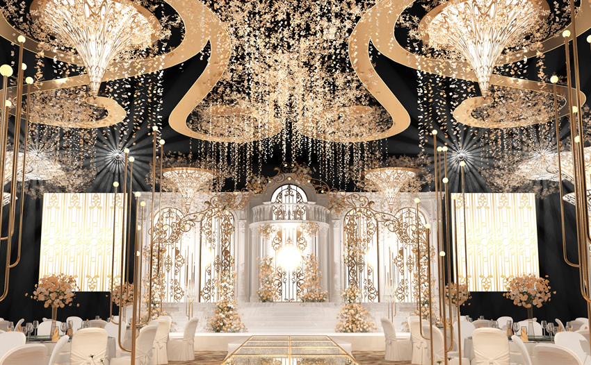 景宁花木兰喜事汇金色大厅效果展示